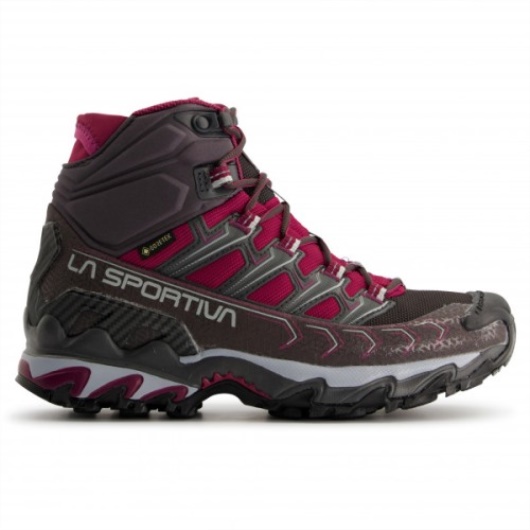 Femme Ultra Raptor Ii Mid Gtx La Sportiva Carbon Red Plum