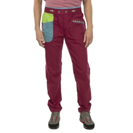 Pantalon Mandala W La Sportiva Rouge Prune Vert Citron